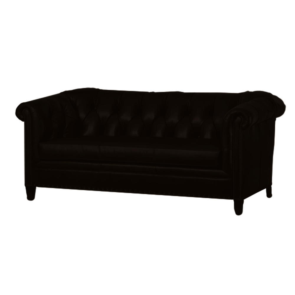 Sofá Chesterfield 3Lug. Mod. V Ecologico Preto