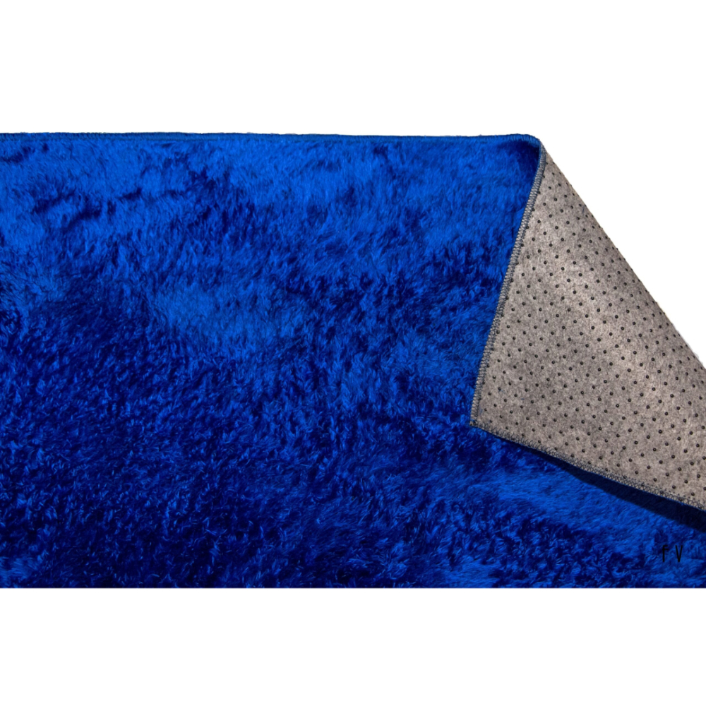 Tapete 2,00x0,60 Azul Shaggy Peludo Premium designer B