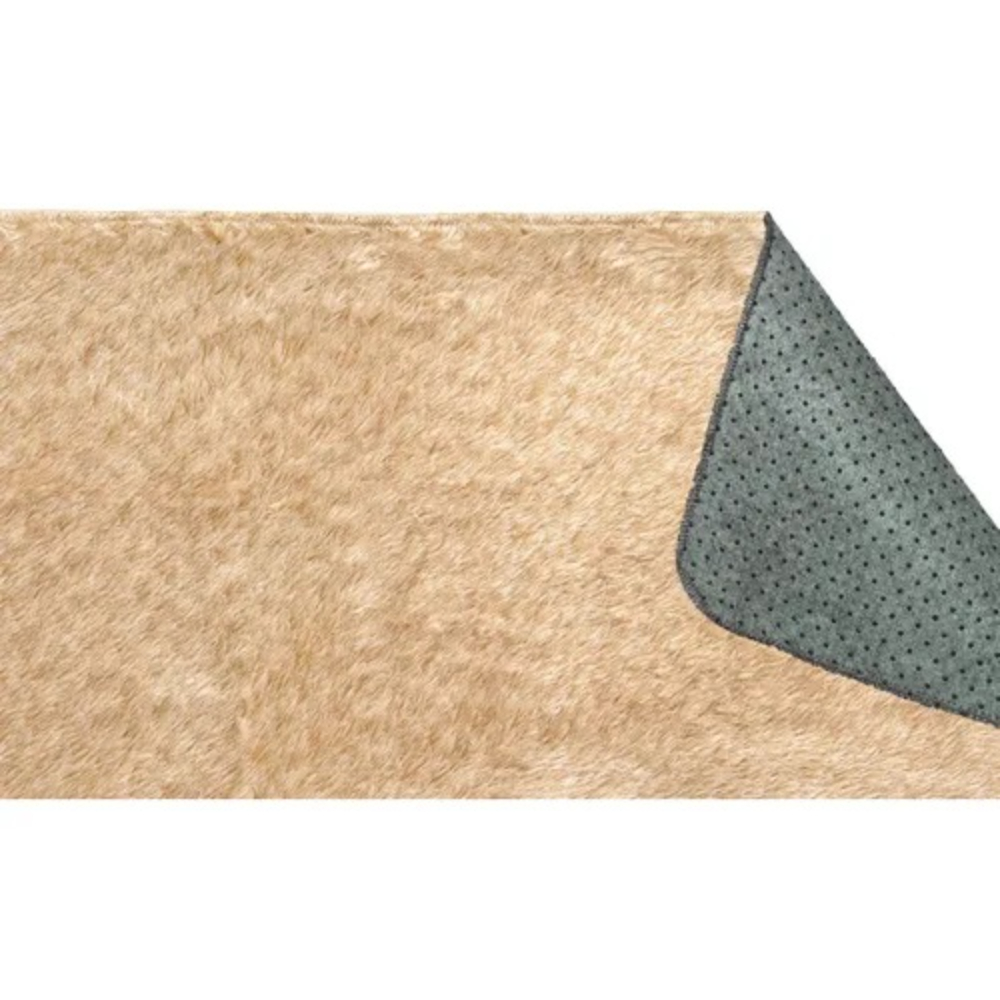 Tapete 2,00x0,60 Bege Mescl Shaggy Decorativo pelo baixo 18mm B