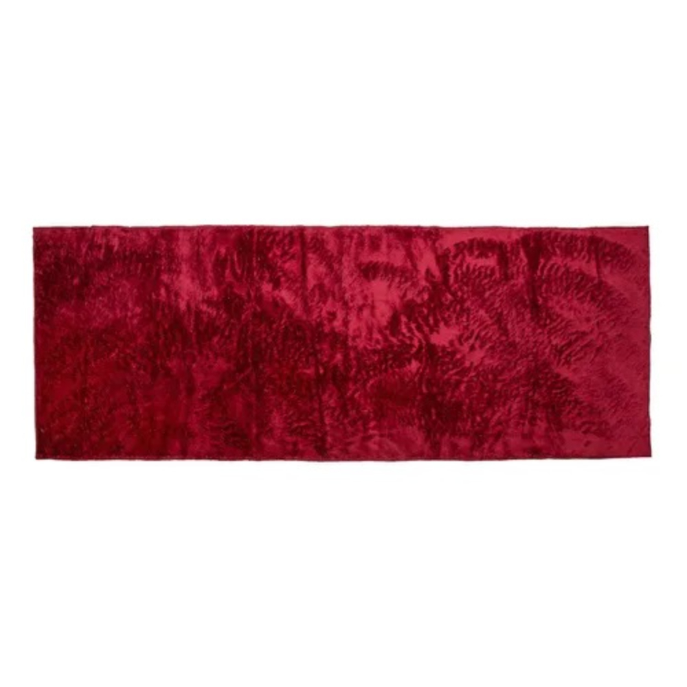 Tapete 2,00x0,60 Bordô Shaggy Peludo Premium designer B