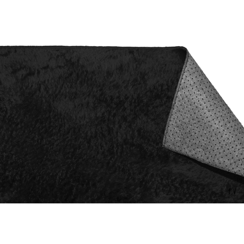 Tapete 2,00x0,60 Preto Shaggy Peludo Premium designer A