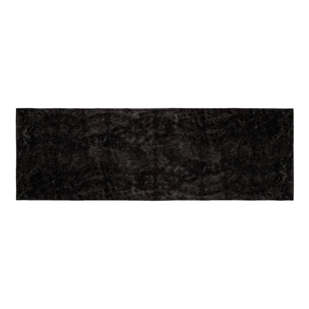 Tapete 2,00x0,60 Preto Shaggy Peludo Premium designer A