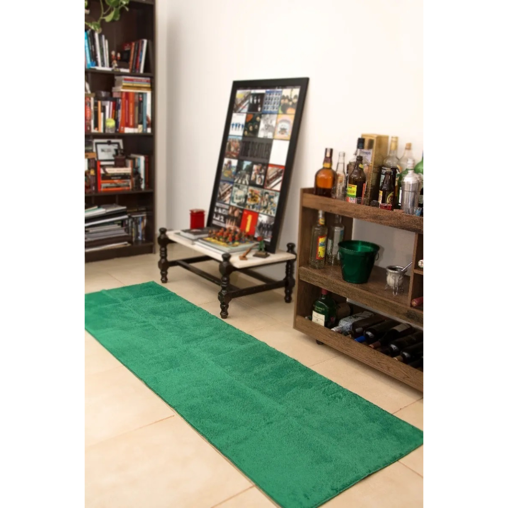 Tapete 2,00x0,60 Verde Shaggy Peludo Premium designer B