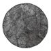 Tapete Redondo 1,50x1,50 Preto Mescla Shaggy Super Peludo B
