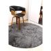Tapete Redondo 1,50x1,50 Preto Mescla Shaggy Super Peludo B