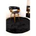 Tapete Redondo 1,50x1,50 Preto Shaggy Premium peludo A