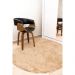 Tapete redondo 1,50x1,50 Bege Mescla Shaggy Peludo designerB
