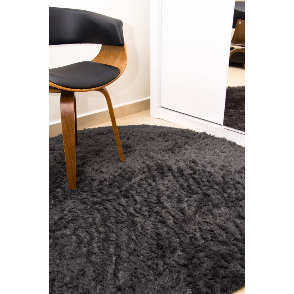 Tapete redondo 1,50x1,50 Grafiti Shaggy Quarto premium A