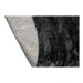 Tapete redondo 1,50x1,50 Preto Shaggy Antiderrapante decoraA
