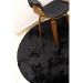 Tapete redondo 1,50x1,50 Preto Shaggy Cozinha Felpudo A