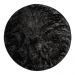 Tapete redondo 1,50x1,50 Preto Shaggy Felpudo Premium lindoA
