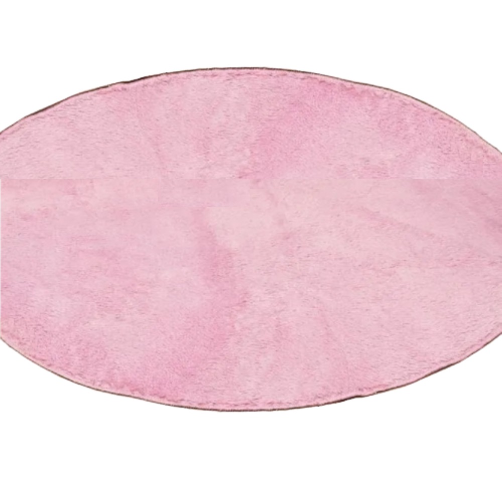 Tapete redondo 1,50x1,50 Rosa Shaggy Felpudo Premium B