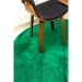 Tapete redondo 1,50x1,50 Verde Shaggy Cozinha Felpudo B