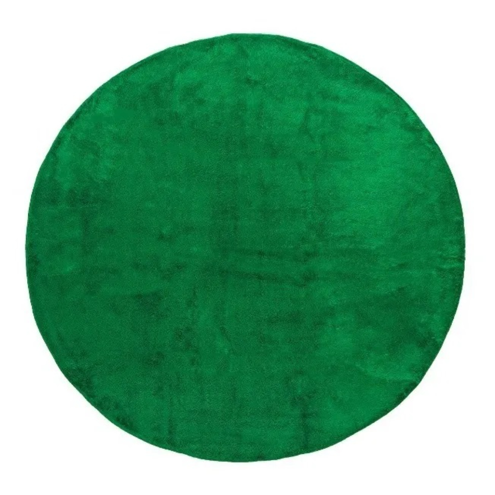 Tapete redondo 1,50x1,50 Verde Shaggy Peludo designer B