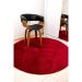 Tapete redondo 1,50x1,50 Vinho Shaggy Antiderrapante B