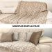 Xale Manta Sofá Jacquard 2,10m x 1,40m Creta Bege luxo