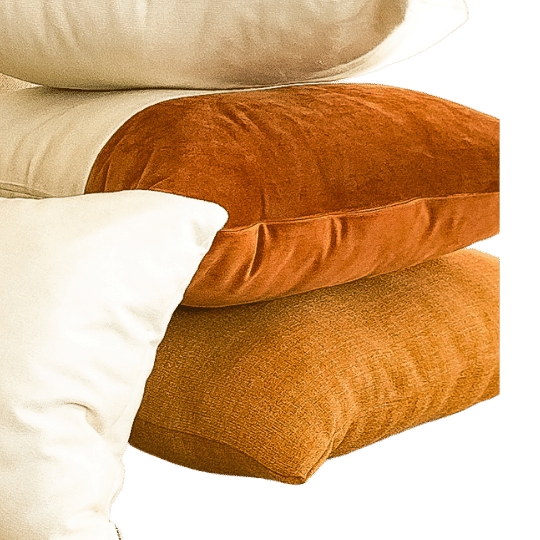 Capa De Almofada Quadrada Em Veludo Creme