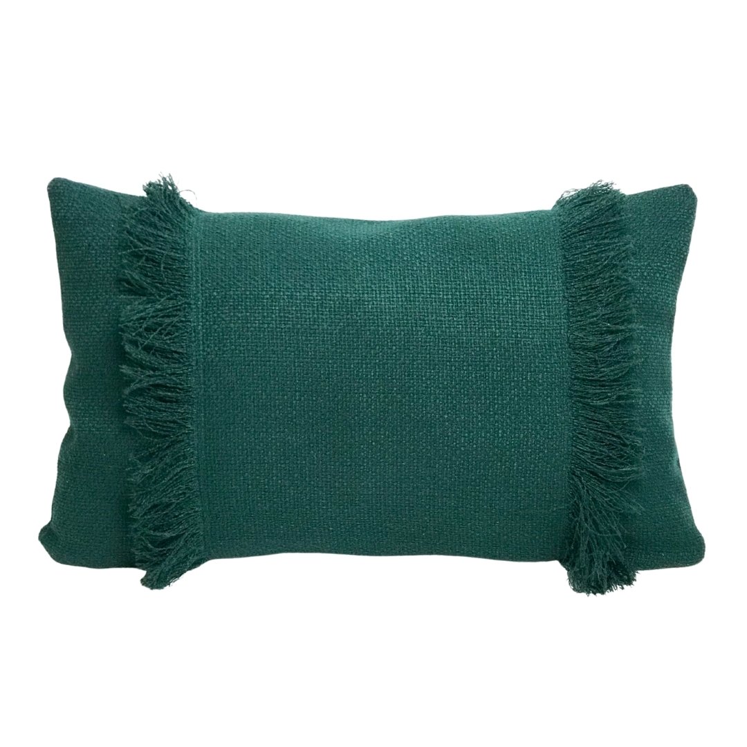 Capa De Almofada Retangular Em Linho Verde