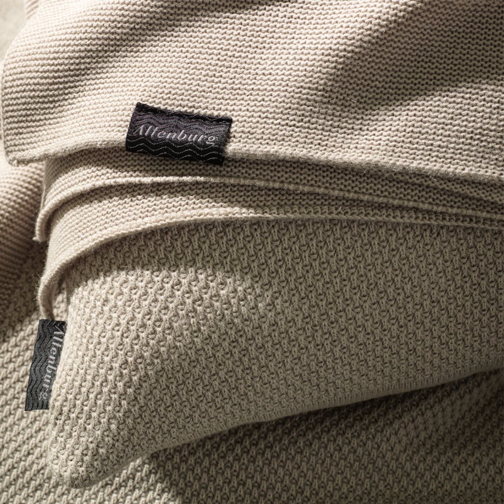 Almofada Domus Altenburg Tricot Decorativa 30x50cm Bege Cotone