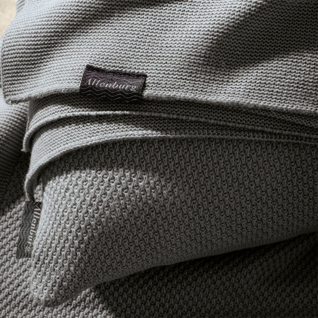 Almofada Domus Altenburg Tricot Decorativa 30x50cm Cinza Aço