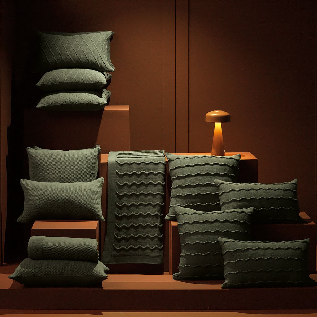 Almofada Domus Altenburg Tricot Decorativa 30x50cm Verde Bosque