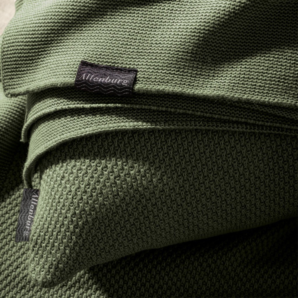 Almofada Domus Altenburg Tricot Decorativa 45x45cm Verde Bosque