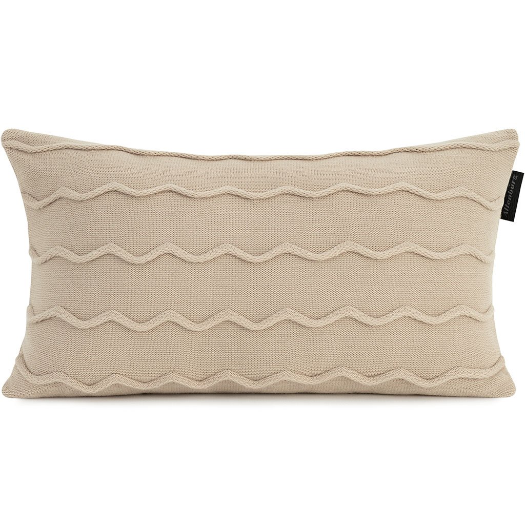 Almofada Serenité Altenburg Tricot Decorativa 30x50cm Bege Cotone
