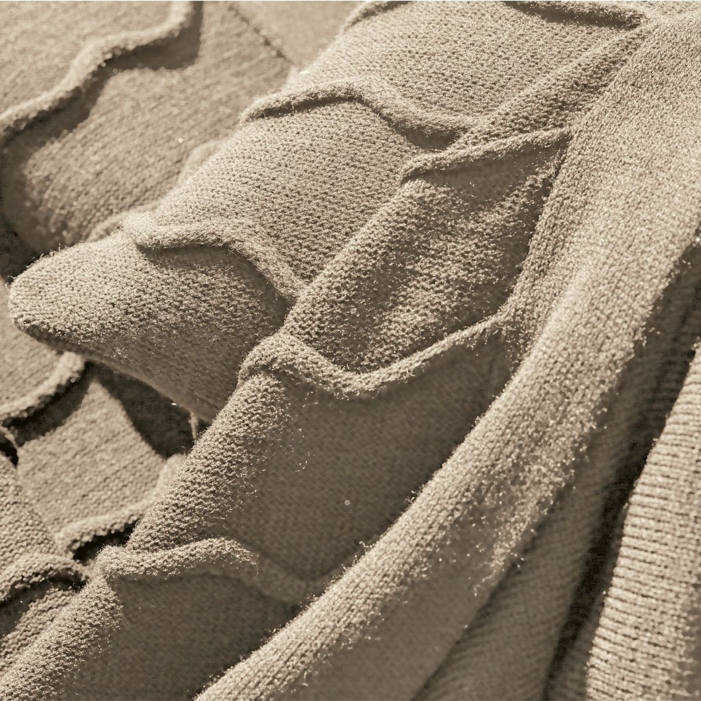 Almofada Serenité Altenburg Tricot Decorativa 30x50cm Bege Cotone