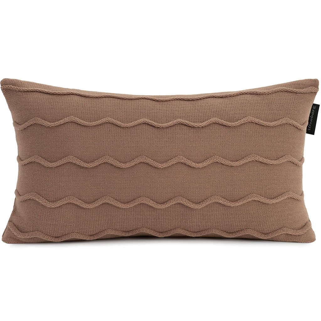 Almofada Serenité Altenburg Tricot Decorativa 30x50cm Marrom Mocha
