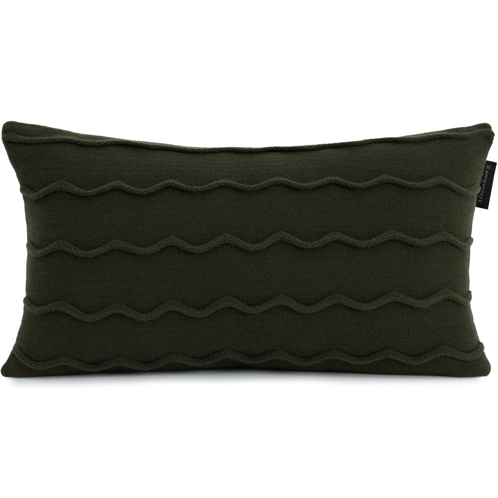 Almofada Serenité Altenburg Tricot Decorativa 30x50cm Verde Bosque
