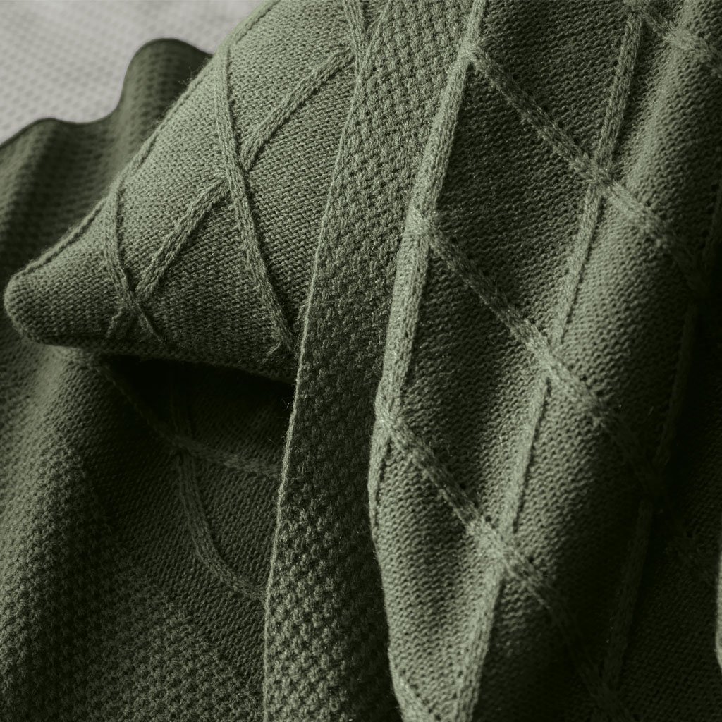 Almofada Serenité Altenburg Tricot Decorativa 30x50cm Verde Bosque