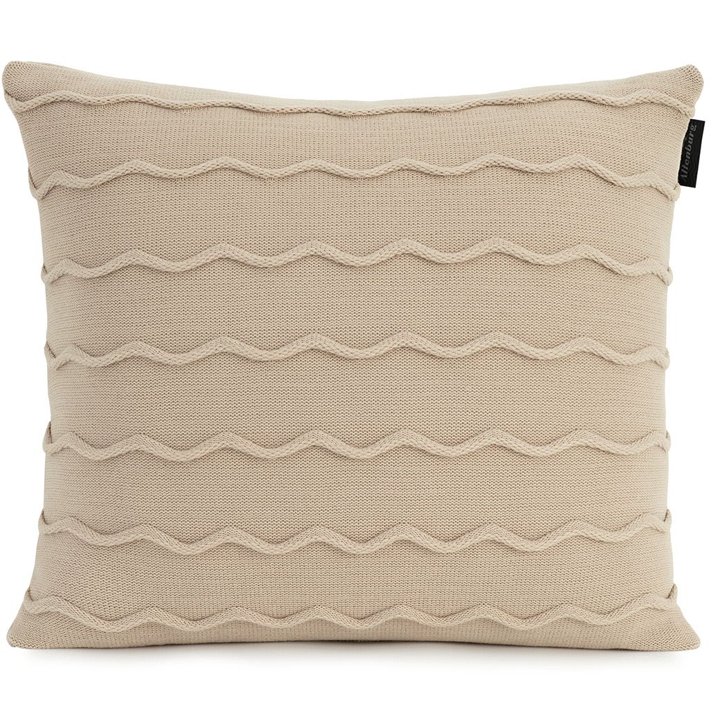 Almofada Serenité Altenburg Tricot Decorativa 45x45cm Bege Cotone