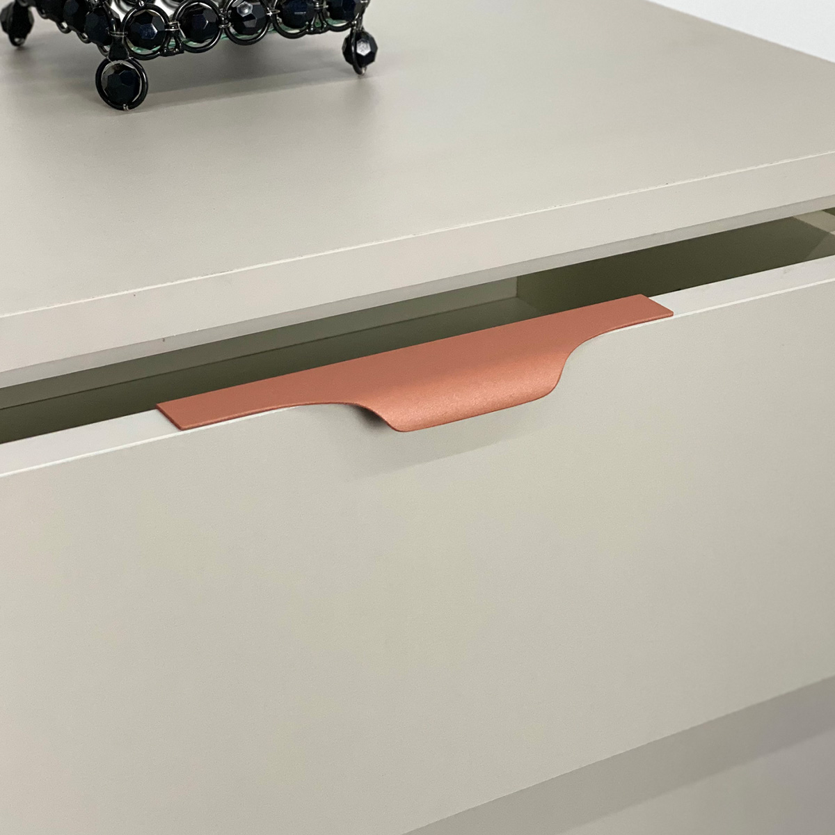 Kit 20 Puxadores para Móveis Wave Cava Alumínio Cobre 180mm Aluminium Decor