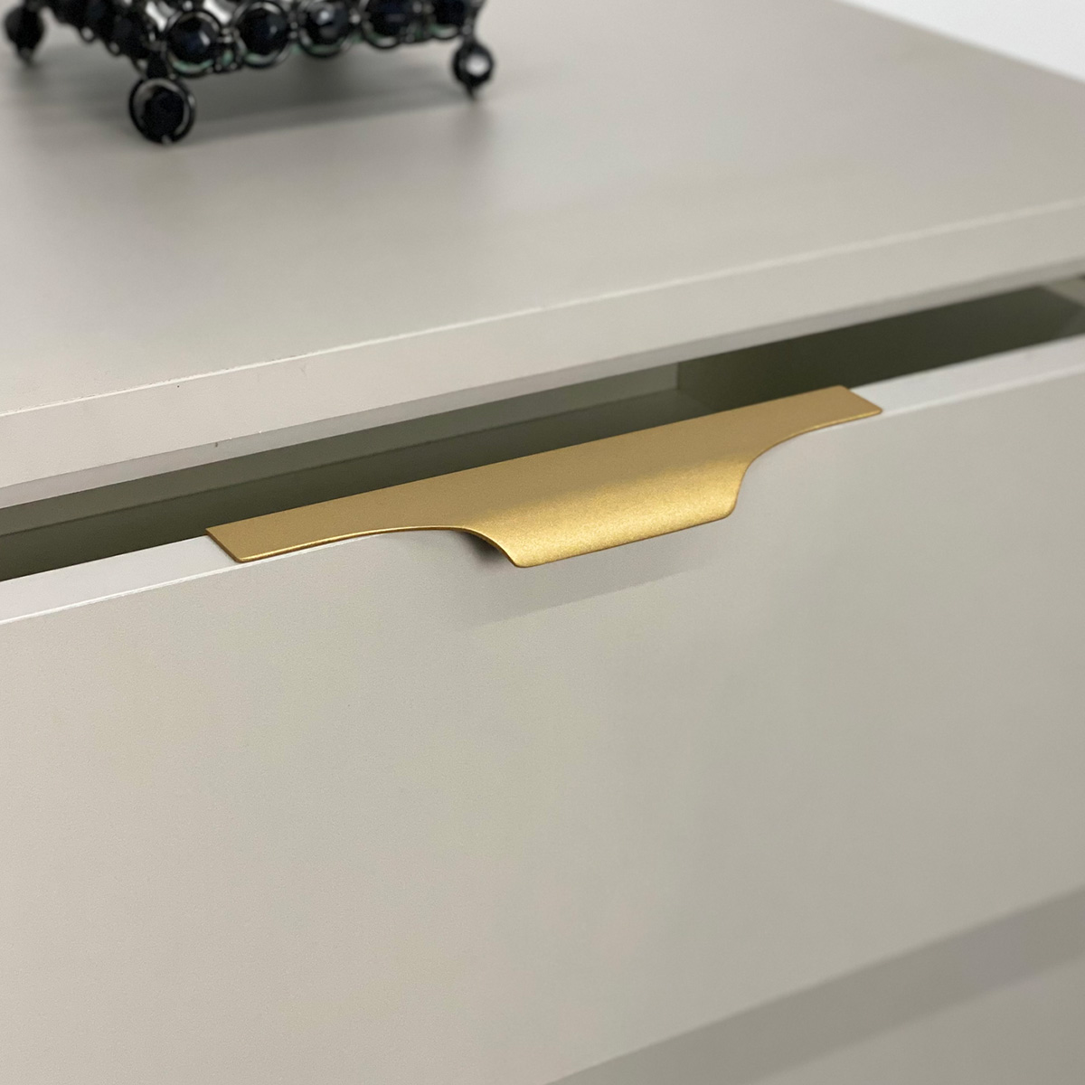 Kit 20 Puxadores para Móveis Wave Cava Alumínio Ouro 180mm Aluminium Decor