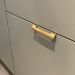 Kit 30 Puxadores para Móveis Thin Reto Alumínio Ouro 125mm Aluminium Decor