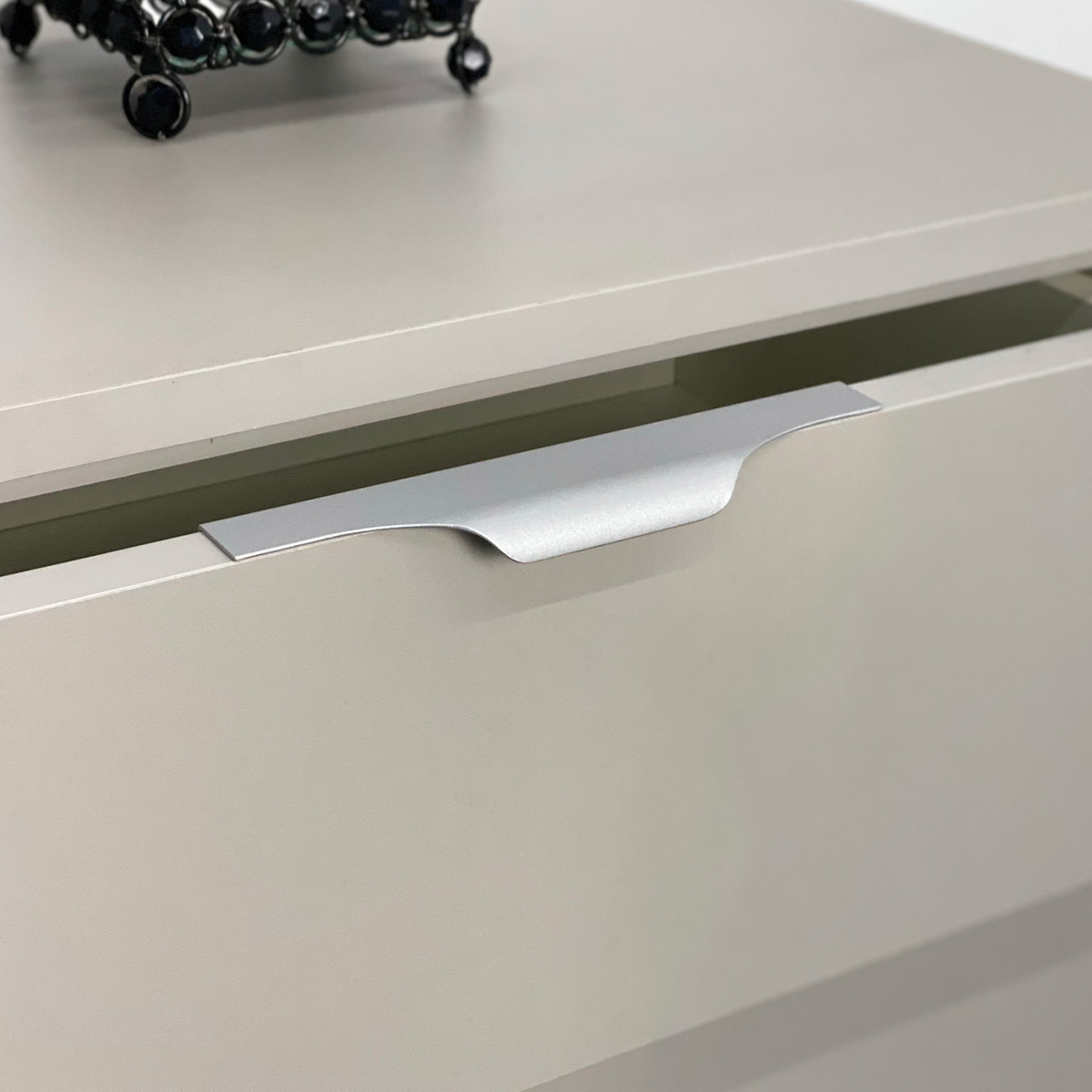 Kit 30 Puxadores para Móveis Wave Cava Alumínio Prata 180mm Aluminium Decor