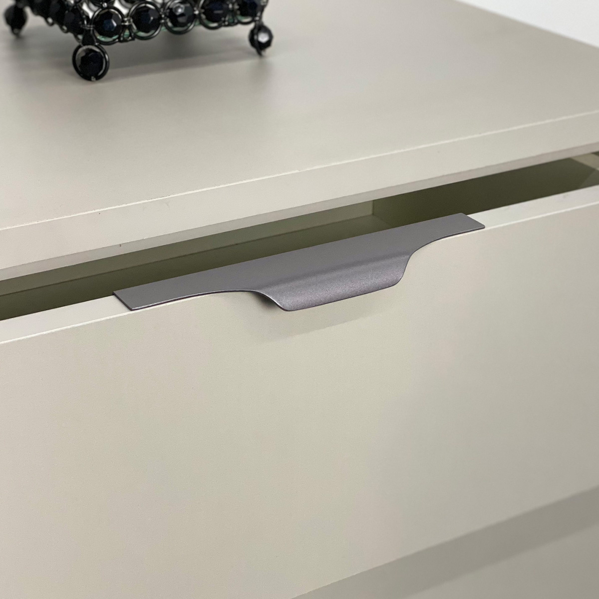 Kit 30 Puxadores para Móveis Wave Cava Alumínio Titânio 180mm Aluminium Decor