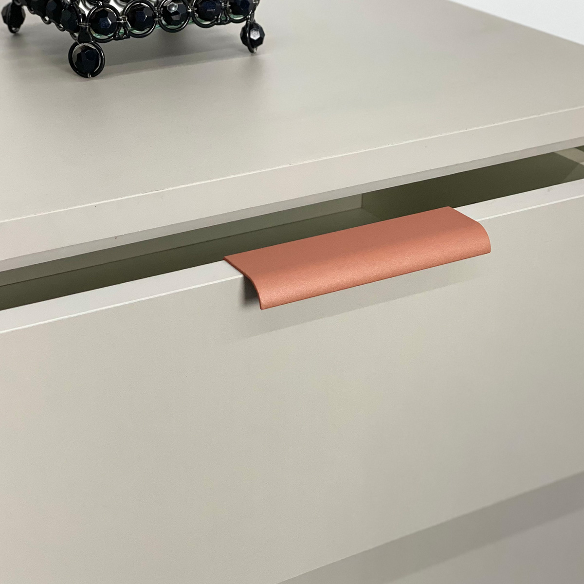 Kit 30 Puxadores para Móveis Wave Reto Alumínio Cobre 125mm Aluminium Decor