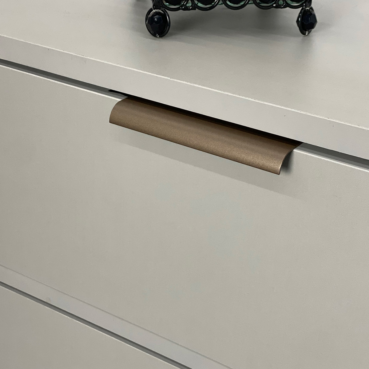 Kit 30 Puxadores para Móveis Wave Reto Alumínio Ouro Envelhecido 125mm Aluminium Decor