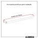 Kit 40 Puxadores para Móveis Clean Reto Alumínio Prata 125mm Aluminium Decor
