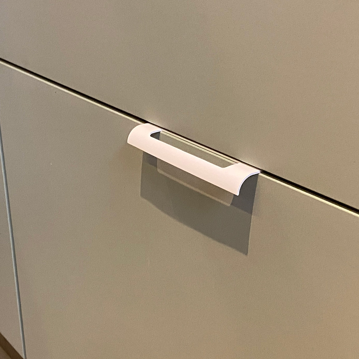 Kit 40 Puxadores para Móveis Thin Reto Alumínio Branco 125mm Aluminium Decor