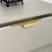 Kit 40 Puxadores para Móveis Wave Cava Alumínio Ouro 180mm Aluminium Decor