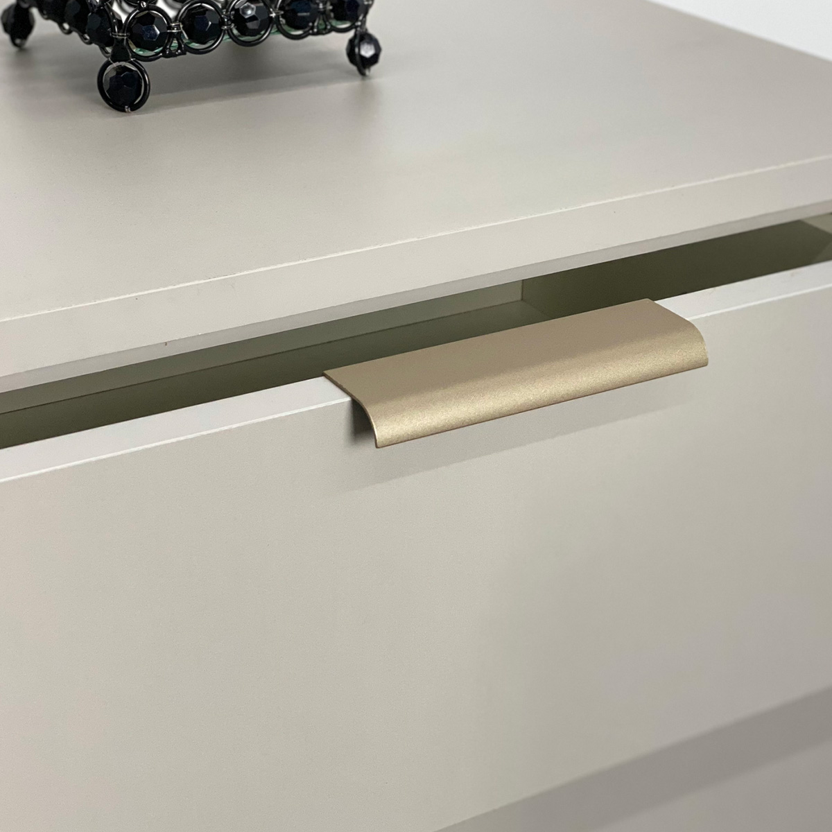 Kit 40 Puxadores para Móveis Wave Reto Alumínio Champagne 125mm Aluminium Decor
