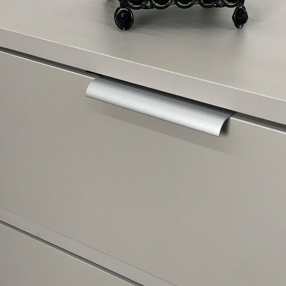 Kit 40 Puxadores para Móveis Wave Reto Alumínio Prata 125mm Aluminium Decor