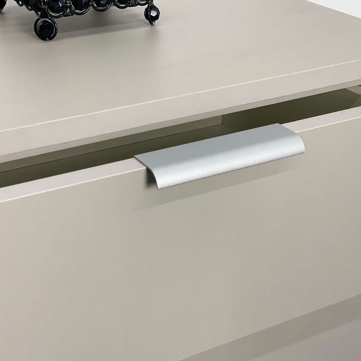 Kit 40 Puxadores para Móveis Wave Reto Alumínio Prata 125mm Aluminium Decor