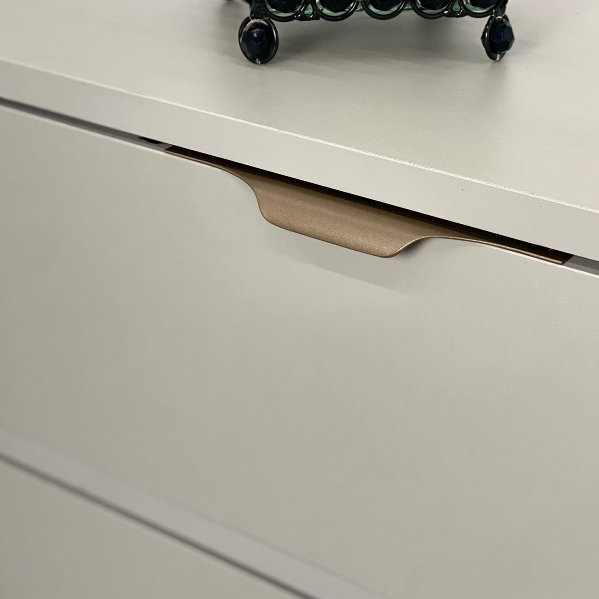 Kit 50 Puxadores para Móveis Wave Cava Alumínio Ouro Envelhecido 180mm Aluminium Decor