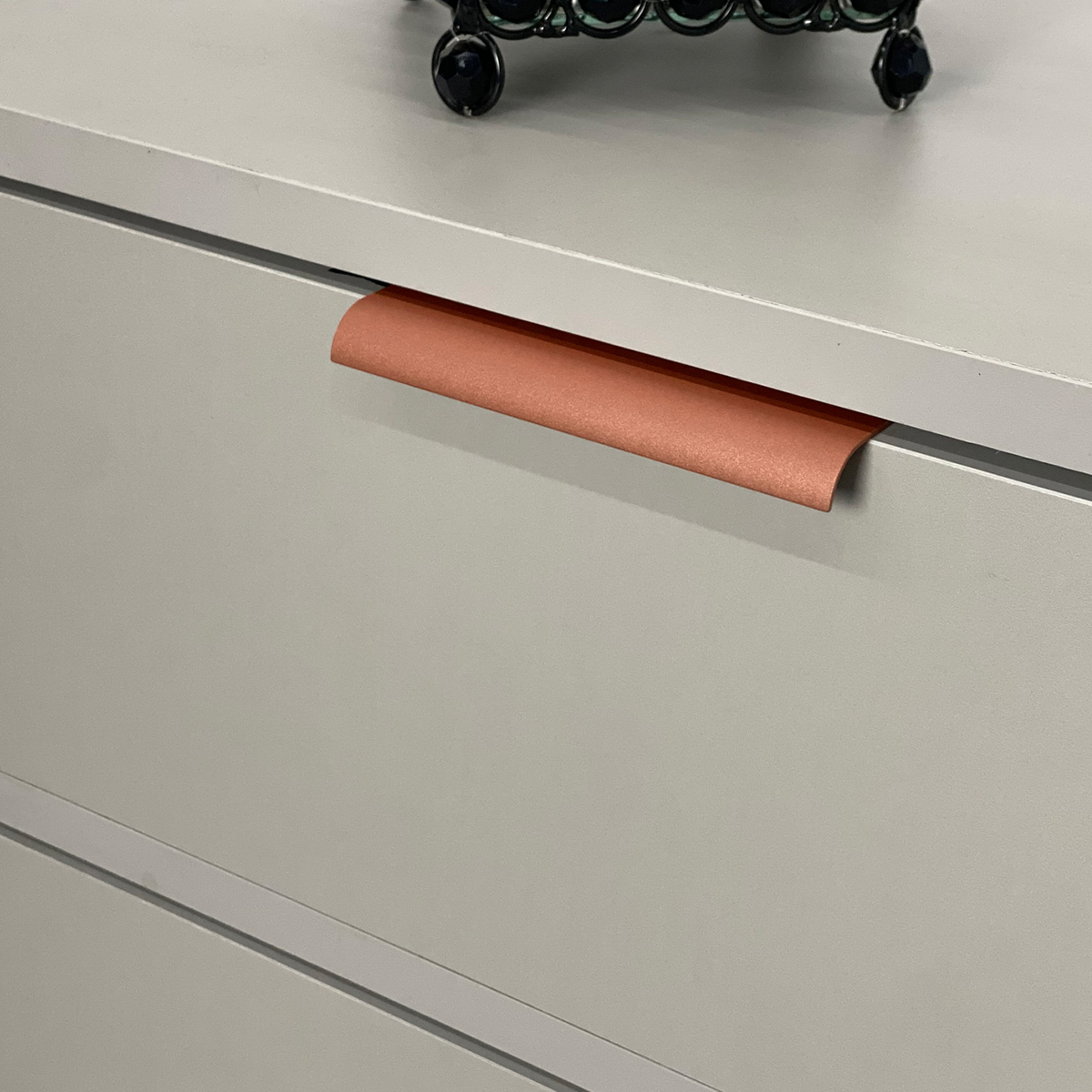 Kit 50 Puxadores para Móveis Wave Reto Alumínio Cobre 125mm Aluminium Decor