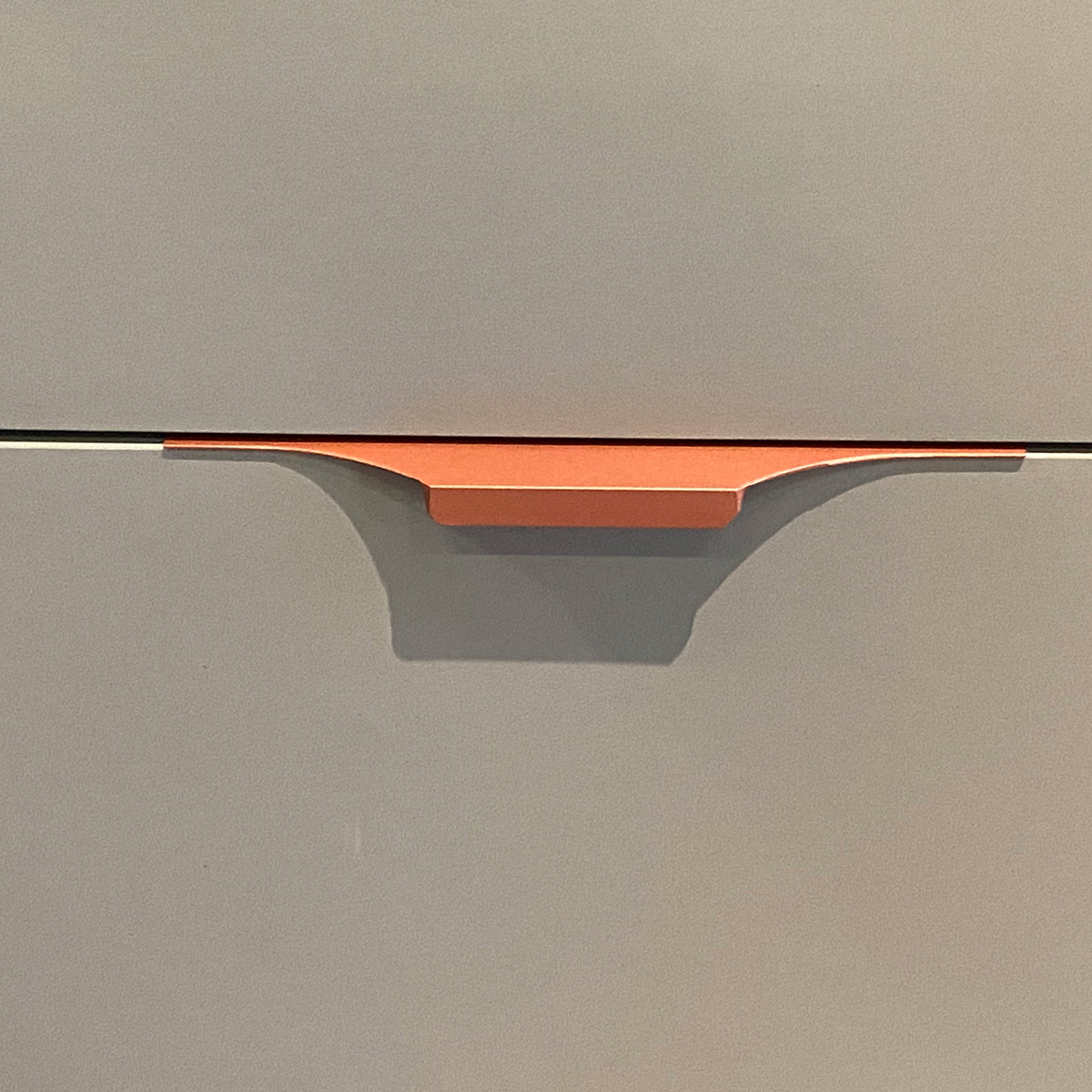 Puxador para Móveis Clean Cava Alumínio Cobre 200mm Aluminium Decor