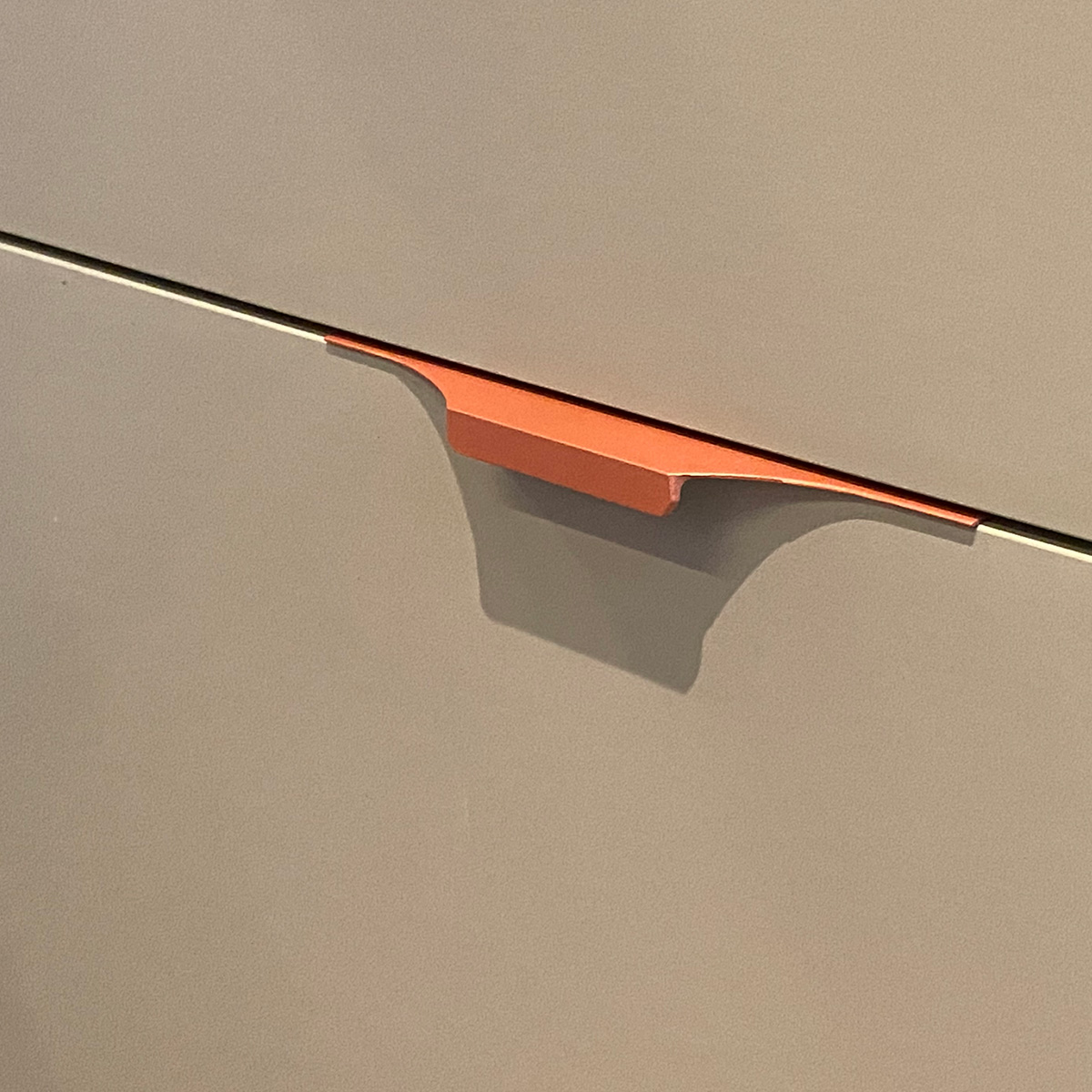 Puxador para Móveis Clean Cava Alumínio Cobre 200mm Aluminium Decor
