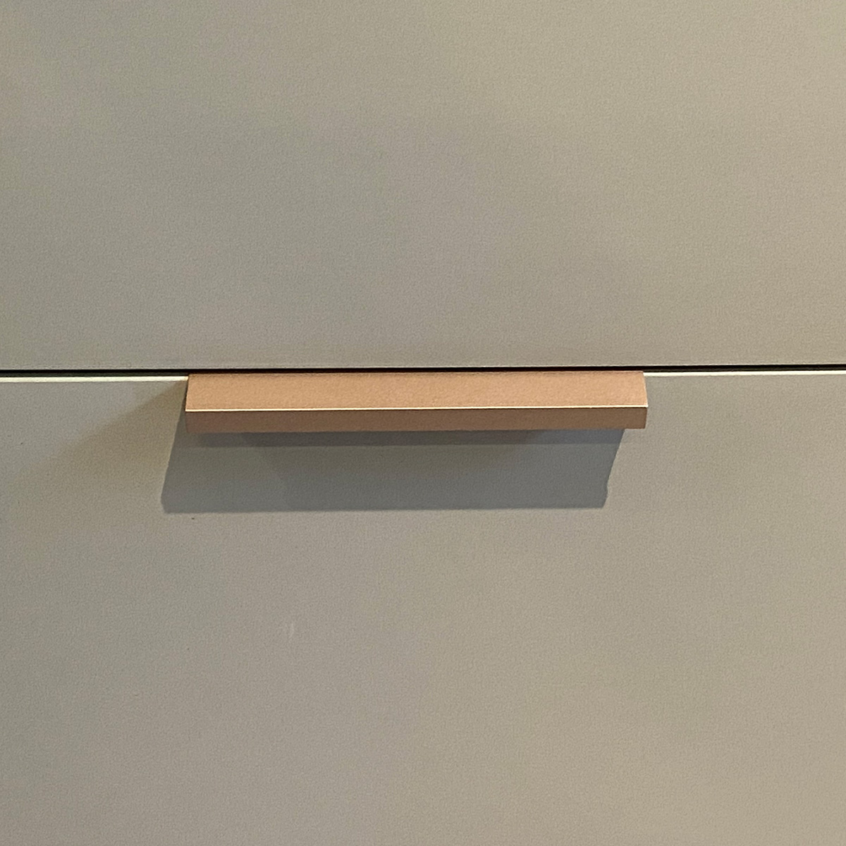 Puxador para Móveis Clean Reto Alumínio Champagne 125mm Aluminium Decor